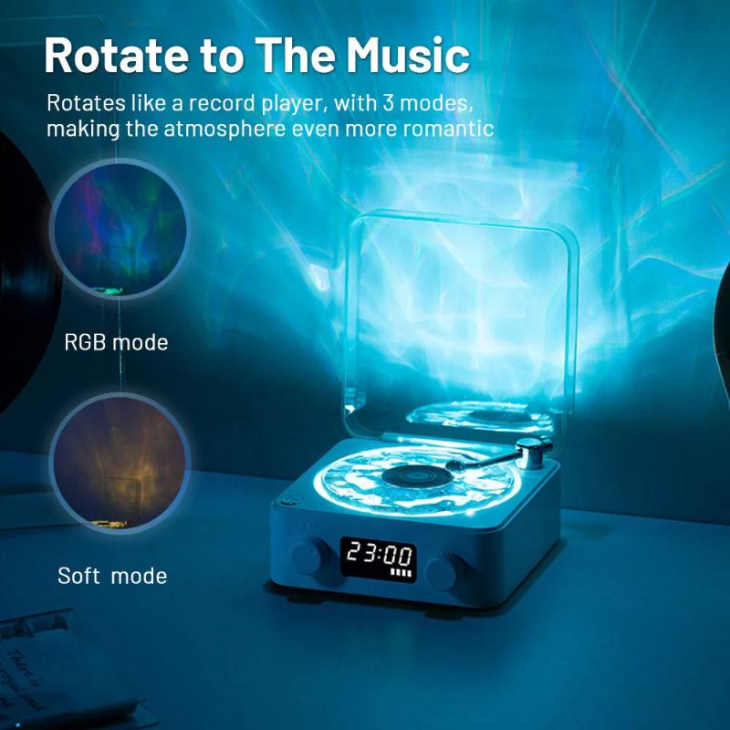 Wireless Vinyl Retro Bluetooth Speaker With RGB Lamp - My Store